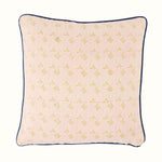 Hand Block Printed Indian Leaf Cushion Pink Copper