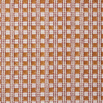 Trellis Block printed Fabric Linen/Cotton Copper/Rust